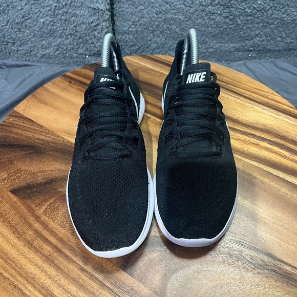 Nike Free RN Flyknit 2017 Women's Running Shoes Sneakers Black White Size 7 - Picture 8 of 12